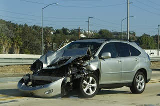 Wrecked car